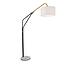 LAMP. PIE ARVEN NEGRO/BLANCA E27 S/A