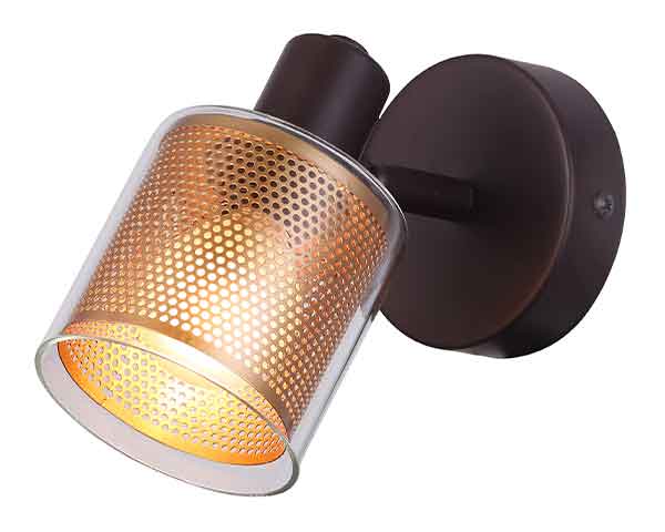 FOCO SOB. 1 LUZ E14 REWA METAL DORADO MATE  S/A