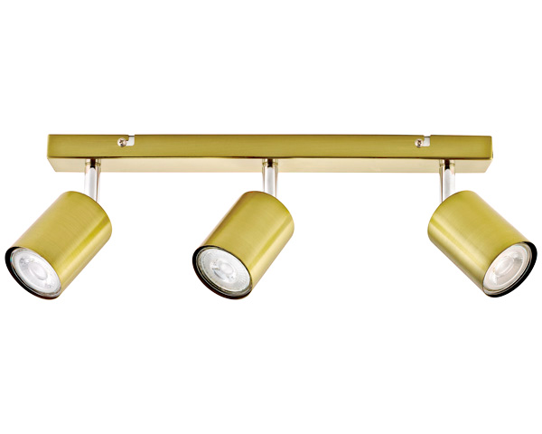 BARRA 3 LUCES GU10 SILO BRONCE PULIDO S/A