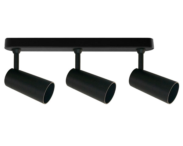 BARRA 3 LUCES GU10 ARSIS II NEGRO MATE S/AMP