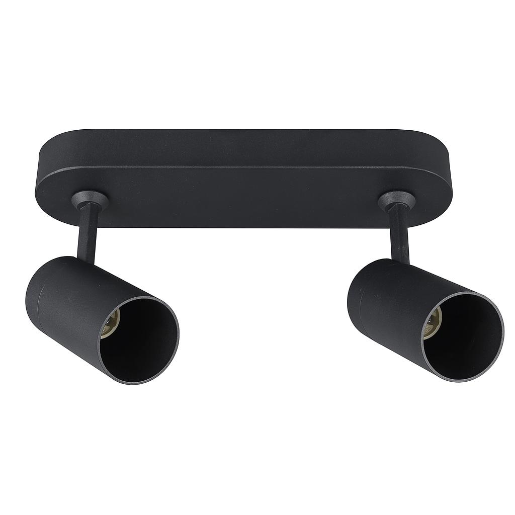 BARRA 2 LUCES GU10  ARSIS II XL NEGRO MATE S/AMP