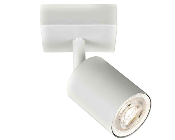 FOCO SOBR.1 LUZ GU10 SILO B/CUAD BLANCO S/A