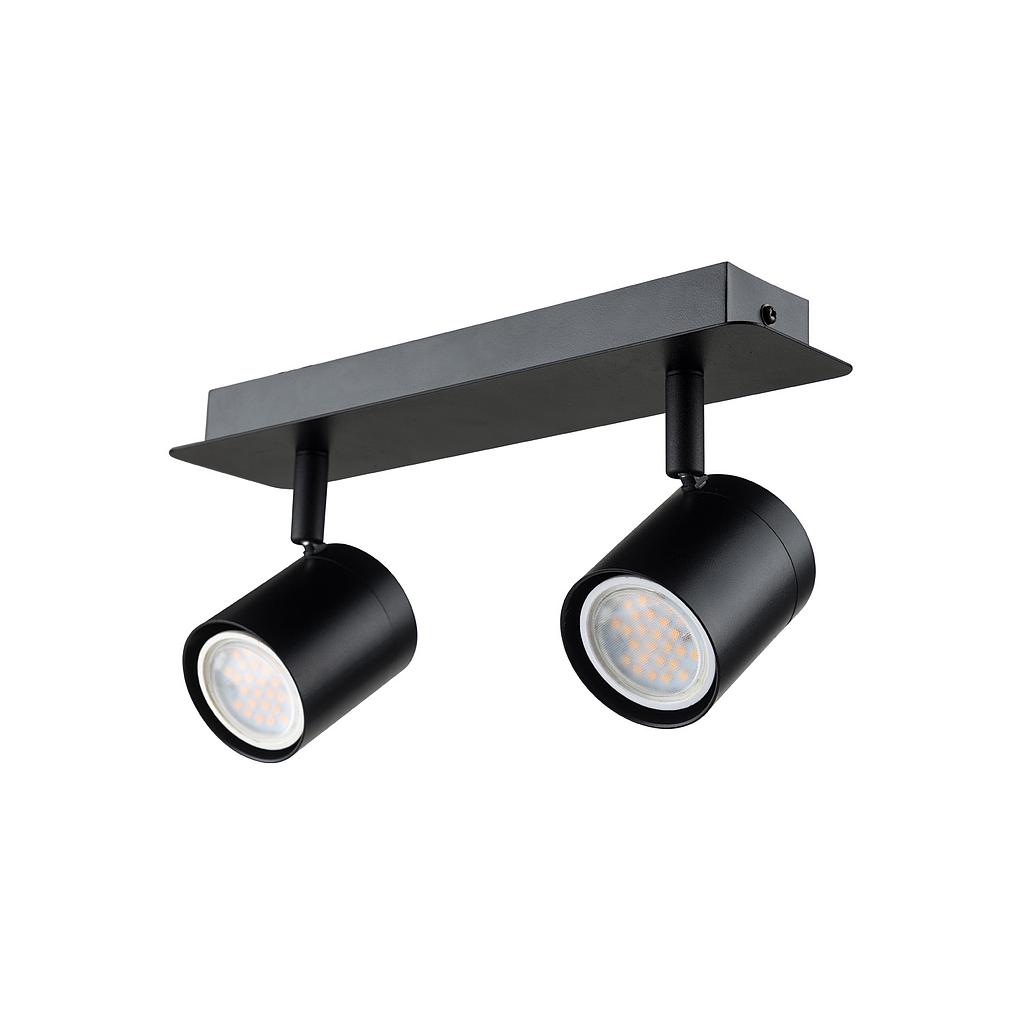 APLIQUE DOBLE CIL III NEGRO MATE IP44 GU10 S/A