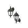 FAROL MURO UPDOWN SINT. NEGRO IP44 MAX 40W E27 4 CARAS S/AMP