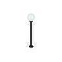 FAROL POSTE 90CM MAR GLOBO PC IP44 E27 S/A