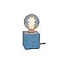 LAMP S/MESA 1L CUAD GLOBE CONCRET E27 DIAM 10 CM S/A