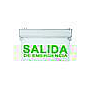 SEÑALETICA EMERG. FONDO TRANSP. LETRAS VERDE SALIDA DE EMERGENCIA