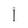 FAROL POSTE 50 CMS SCONZA INOX IP44 NEGRO E27 S/A