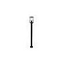 FAROL POSTE 80 CMS SCONZA INOX IP44 NEGRO E27 S/A