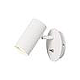 APLIQUE DE PARED 1 LUZ AJUSTABLE BLANCO GU10 C/ SWITCH S/A DAWA