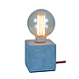 LAMP S/MESA 1L CUAD GLOBE CONCRET E27 DIAM 10 CM S/A