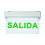 SEÑALETICA EMERG. FONDO TRANSP. LETRAS VERDE SALIDA