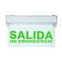 SEÑALETICA EMERG. FONDO TRANSP. LETRAS VERDE SALIDA DE EMERGENCIA