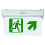 SEÑALETICA EMERG. FONDO TRANSP. LETRAS VERDE HOMBRE FLECHA ARRIBA