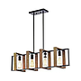 LAMP. COLGAR GAVA 4L NEGRO MADERA E27  S/A
