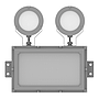 LUMINARIA DE EMERGENCIA C1D2 GHE 2X4W MONTAJE A MURO