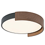 PLAFON AURA CIRCULAR LED 27W 2700K 1125LM NEGRO MADERA D40CM