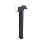 POSTE LUTEC CUBA 2 LUCES 23W 1000LM  75CM 3000K IP54 NEGRO