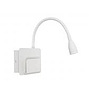 APLIQUE LECTURA LED  3W 3000K 150LM BLANCO C/PUERTO CARGA USB