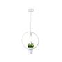LAMP. COLGAR 1 LUZ IKER E27 BLANCO S/AMP