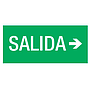 SEÑALETICA DE EMERGENCIA LETRAS BLANCAS-FONDO VERDE DISTINTOS MONTAJES SALIDA FLECHA DERECHA