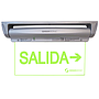 SEÑALETICA DE EMERGENCIA LETRAS VERDES DISTINTOS MONTAJES  SALIDA FLECHA - PE 5/23