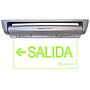 SEÑALETICA DE EMERGENCIA LETRAS VERDES DISTINTOS MONTAJES  FLECHA SALIDA - PE 5/23