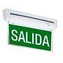 SEÑALETICA DE EMERGENCIA FONDO VERDE LETRAS BLANCAS "SALIDA"(GX12BC)